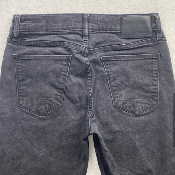 Hudson Blake Slim Straight Fit Twill Denim Jeans (Black) - Picture 3 of 11
